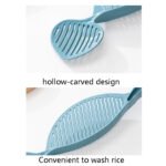 10 PCS Multifunctional Draining Rice Cleaning Device Kitchen Hollow Rice Washing Rice Block(Blue)