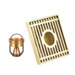 Full Copper Odor Proof Floor Drain, Style: K7002 Gold Dual Use+Magnetic Suspension