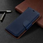 For Samsung Galaxy S21 5G Litchi Texture Pure Color Horizontal Flip Leather Case with Holder & Card Slots & Wallet & Lanyard(Dark Blue)