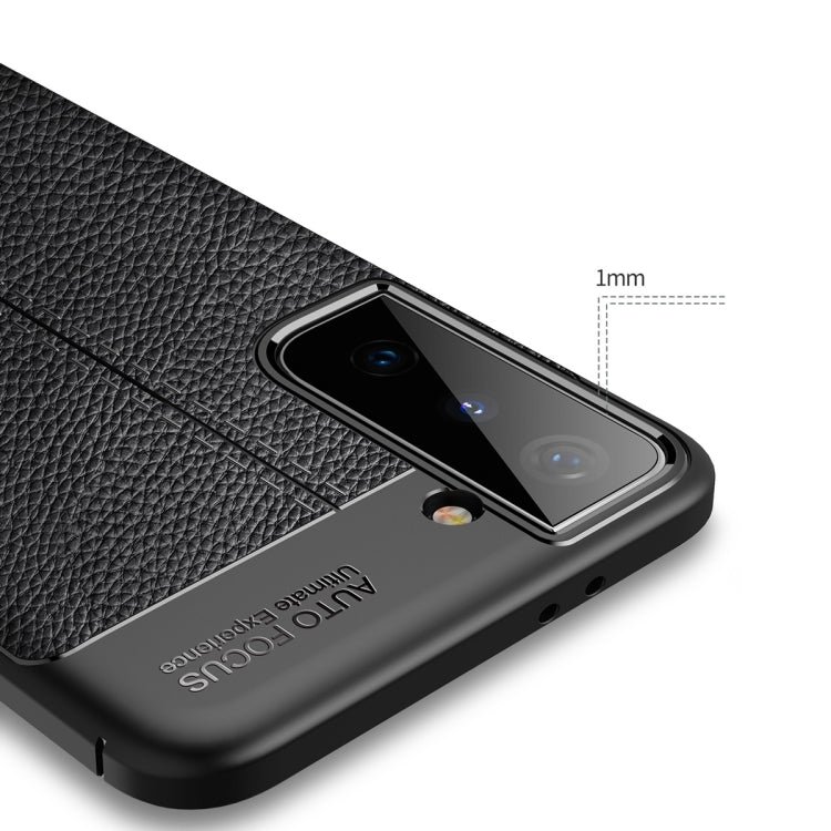For Samsung Galaxy S21 5G Litchi Texture TPU Shockproof Case(Black)