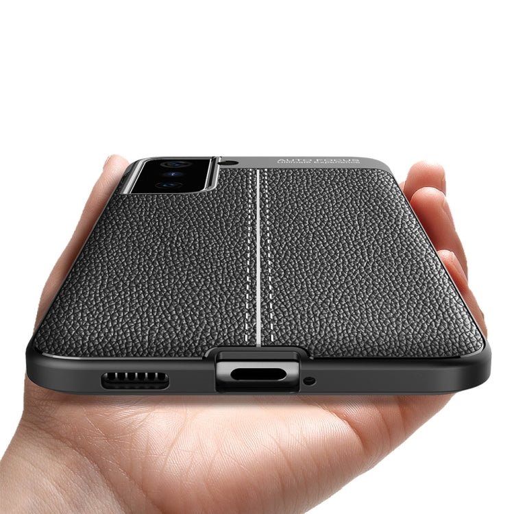 For Samsung Galaxy S21 5G Litchi Texture TPU Shockproof Case(Black)