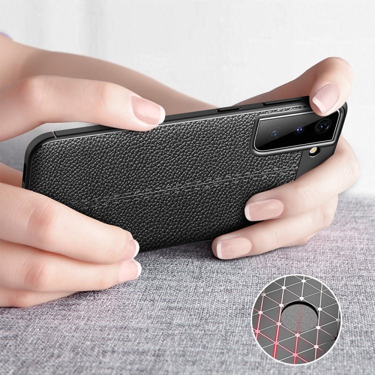 For Samsung Galaxy S21 5G Litchi Texture TPU Shockproof Case(Black)
