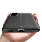 For Samsung Galaxy S21+ 5G Litchi Texture TPU Shockproof Case(Black)