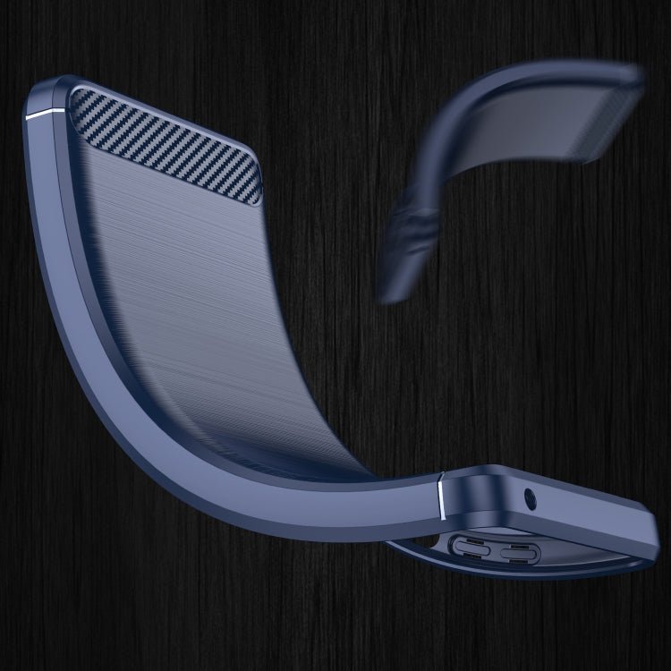 For Xiaomi Mi 11 Brushed Texture Carbon Fiber TPU Case(Blue)