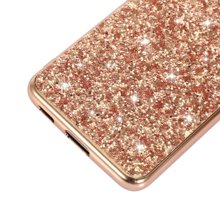 For Samsung Galaxy S21 Plus 5G Glitter Powder Shockproof TPU Protective Case(Rose Gold)