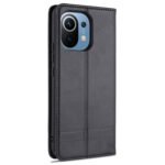For Xiaomi Mi 11 AZNS Magnetic Calf Texture Horizontal Flip Leather Case with Card Slots & Holder & Wallet(Black)