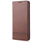 For Xiaomi Mi 11 AZNS Magnetic Calf Texture Horizontal Flip Leather Case with Card Slots & Holder & Wallet(Dark Brown)