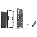 For Samsung Galaxy S21+ 5G Punk Armor 2 in 1 PC + TPU Shockproof Case with Invisible Holder(Red)