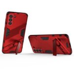 For Samsung Galaxy S21+ 5G Punk Armor 2 in 1 PC + TPU Shockproof Case with Invisible Holder(Red)
