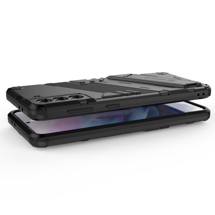 For Samsung Galaxy S21+ 5G Punk Armor 2 in 1 PC + TPU Shockproof Case with Invisible Holder(Red)