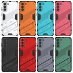 For Samsung Galaxy S21 5G Punk Armor 2 in 1 PC + TPU Shockproof Case with Invisible Holder(Red)