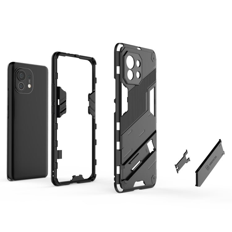 For Xiaomi Mi 11 Punk Armor 2 in 1 PC + TPU Shockproof Case with Invisible Holder(Grey)