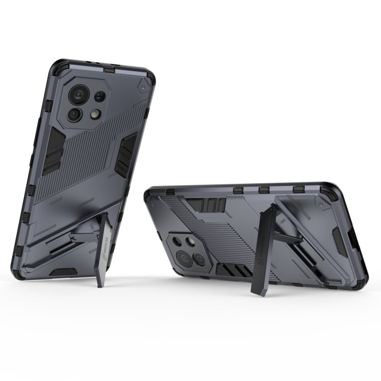 For Xiaomi Mi 11 Punk Armor 2 in 1 PC + TPU Shockproof Case with Invisible Holder(Grey)