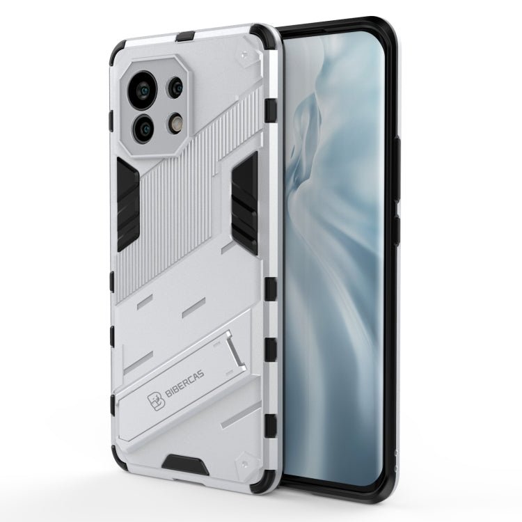For Xiaomi Mi 11 Punk Armor 2 in 1 PC + TPU Shockproof Case with Invisible Holder(White)