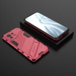 For Xiaomi Mi 11 Punk Armor 2 in 1 PC + TPU Shockproof Case with Invisible Holder(Light Red)