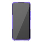 For Xiaomi Mi 11 Tire Texture Shockproof TPU+PC Protective Case with Holder(Purple)