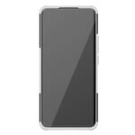 For Xiaomi Mi 11 Tire Texture Shockproof TPU+PC Protective Case with Holder(White)