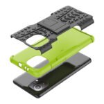 For Xiaomi Mi 11 Tire Texture Shockproof TPU+PC Protective Case with Holder(Green)