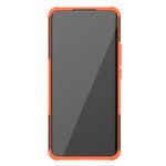 For Xiaomi Mi 11 Tire Texture Shockproof TPU+PC Protective Case with Holder(Orange)