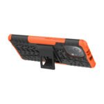 For Xiaomi Mi 11 Tire Texture Shockproof TPU+PC Protective Case with Holder(Orange)