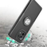 For Xiaomi Mi 11 Shockproof Transparent TPU + Acrylic Protective Case with Ring Holder(Navy Blue)