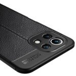 For Xiaomi Mi 11 Lite Litchi Texture TPU Shockproof Case(Black)