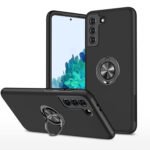 For Samsung Galaxy S21 5G PC + TPU Shockproof Magnetic Protective Case with Invisible Ring Holder(Black)