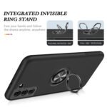 For Samsung Galaxy S21 5G PC + TPU Shockproof Magnetic Protective Case with Invisible Ring Holder(Black)