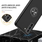For Samsung Galaxy S21 5G PC + TPU Shockproof Magnetic Protective Case with Invisible Ring Holder(Black)
