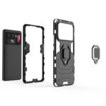 For Xiaomi Mi 11 Ultra PC + TPU Shockproof Protective Case with Magnetic Ring Holder(Black)