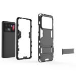 For Xiaomi Mi 11 Ultra Shockproof PC + TPU Protective Case with Hidden Holder(Black)