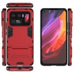 For Xiaomi Mi 11 Ultra Shockproof PC + TPU Protective Case with Hidden Holder(Red)