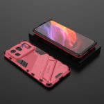 For Xiaomi Mi 11 Ultra Punk Armor 2 in 1 PC + TPU Shockproof Case with Invisible Holder(Light Red)