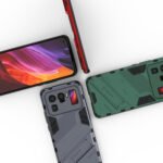 For Xiaomi Mi 11 Ultra Punk Armor 2 in 1 PC + TPU Shockproof Case with Invisible Holder(Light Red)