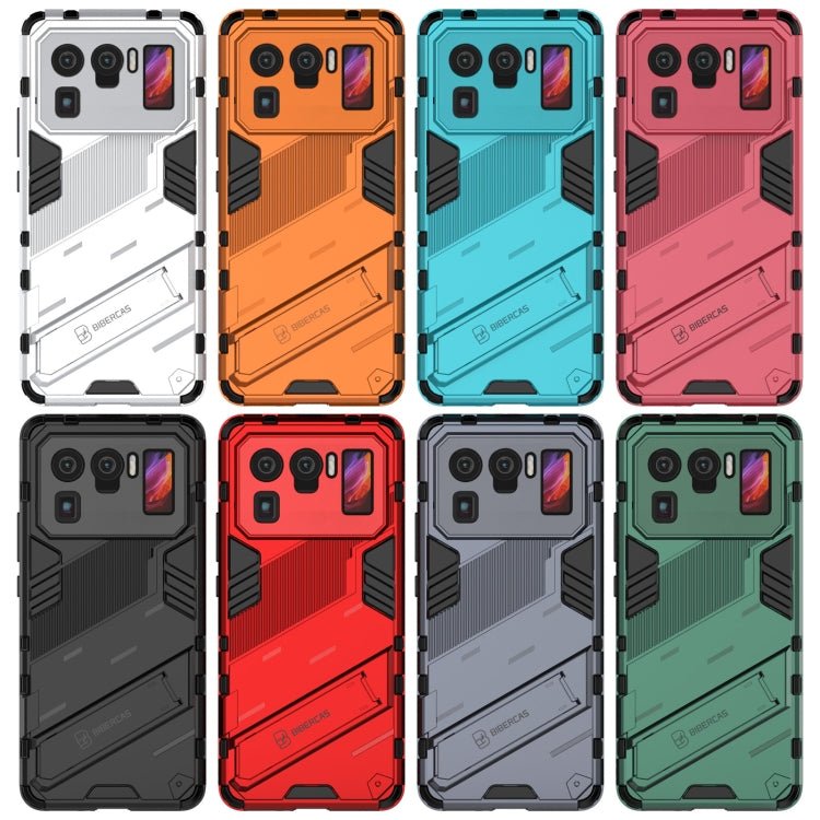 For Xiaomi Mi 11 Ultra Punk Armor 2 in 1 PC + TPU Shockproof Case with Invisible Holder(Light Red)