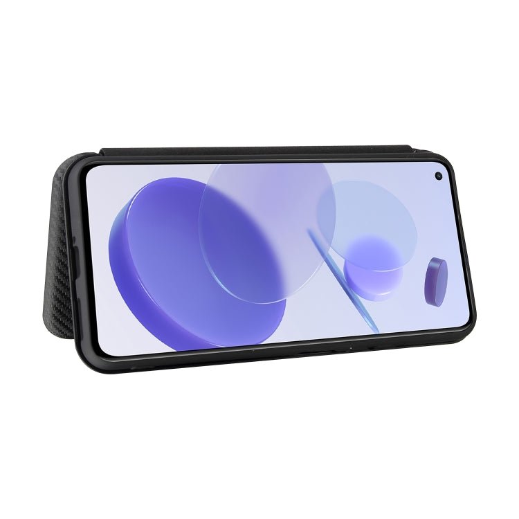 For Xiaomi Mi 11 Lite Carbon Fiber Texture Horizontal Flip TPU + PC + PU Leather Case with Card Slot(Black)