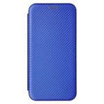 For Xiaomi Mi 11 Lite Carbon Fiber Texture Horizontal Flip TPU + PC + PU Leather Case with Card Slot(Blue)