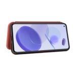 For Xiaomi Mi 11 Lite Carbon Fiber Texture Horizontal Flip TPU + PC + PU Leather Case with Card Slot(Brown)