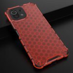 For Xiaomi Mi 11 Lite Shockproof Honeycomb PC + TPU Protective Case(Red)