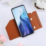 For Xiaomi Mi 11 Skin Feel PU + TPU + PC Back Cover Shockproof Case with Card Slots & Holder & Photo Frame(Brown)