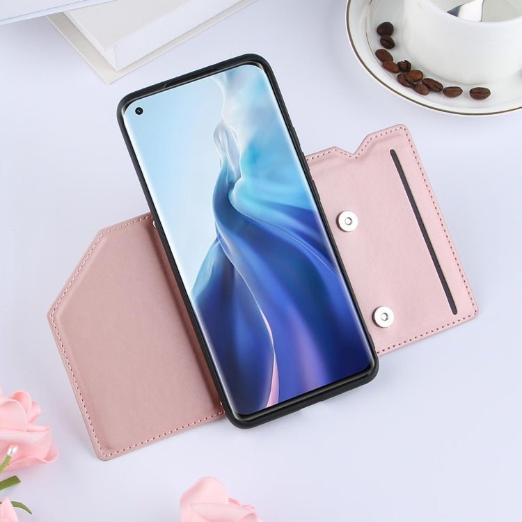 For Xiaomi Mi 11 Skin Feel PU + TPU + PC Back Cover Shockproof Case with Card Slots & Holder & Photo Frame(Rose Gold)