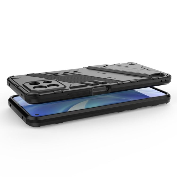 For Xiaomi Mi 11 Lite Punk Armor 2 in 1 PC + TPU Shockproof Case with Invisible Holder(Blue)