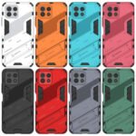 For Xiaomi Mi 11 Lite Punk Armor 2 in 1 PC + TPU Shockproof Case with Invisible Holder(Light Red)