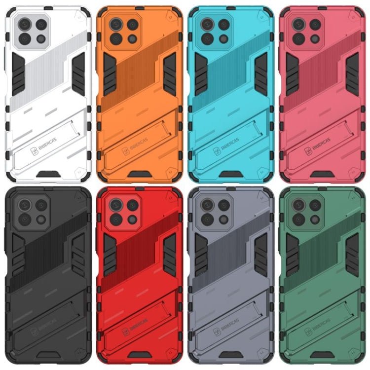 For Xiaomi Mi 11 Lite Punk Armor 2 in 1 PC + TPU Shockproof Case with Invisible Holder(White)