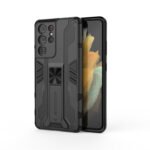 For Samsung Galaxy  S21 Ultra 5G Supersonic PC + TPU Shock-proof Protective Case with Holder(Black)