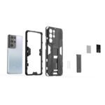 For Samsung Galaxy  S21 Ultra 5G Supersonic PC + TPU Shock-proof Protective Case with Holder(Black)