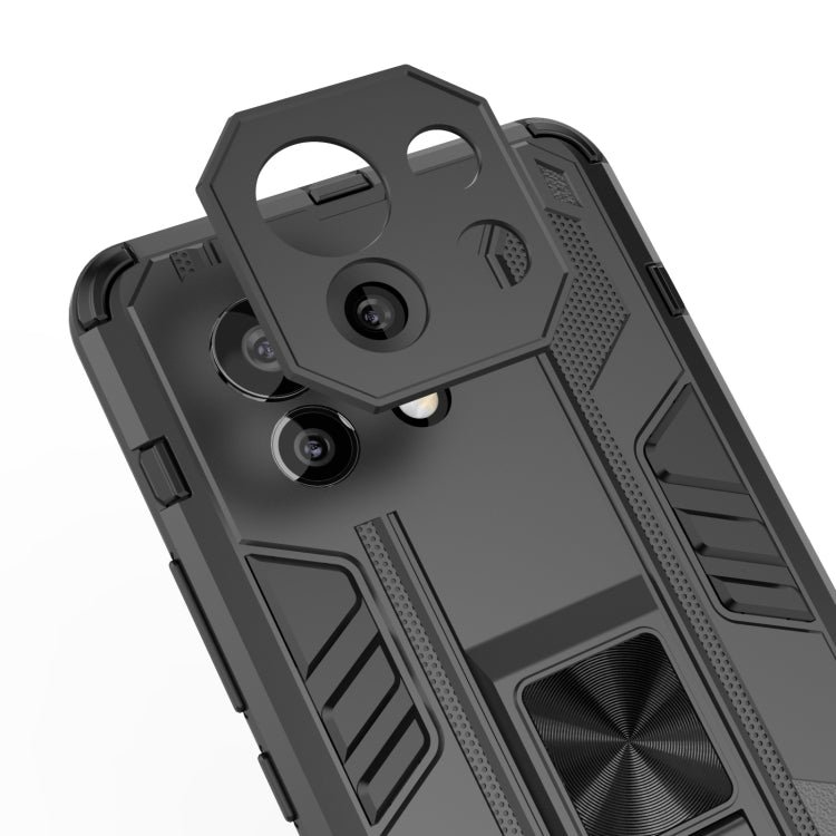 For Xiaomi Mi 11 Supersonic PC + TPU Shock-proof Protective Case with Holder(Grey)