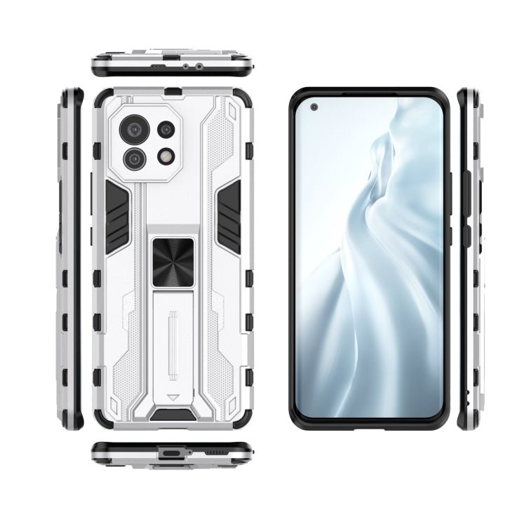 For Xiaomi Mi 11 Supersonic PC + TPU Shock-proof Protective Case with Holder(White)