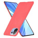 For Xiaomi Mi 11 Lite Shockproof Crocodile Texture PC + PU Case(Red)