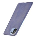 For Xiaomi Mi 11 Lite Shockproof Crocodile Texture PC + PU Case(Blue)